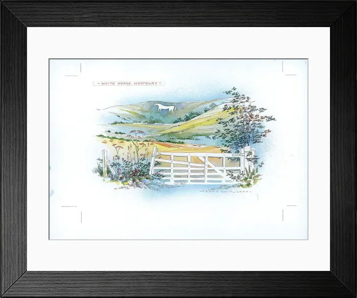 Framed Print : White Horse, Westbury