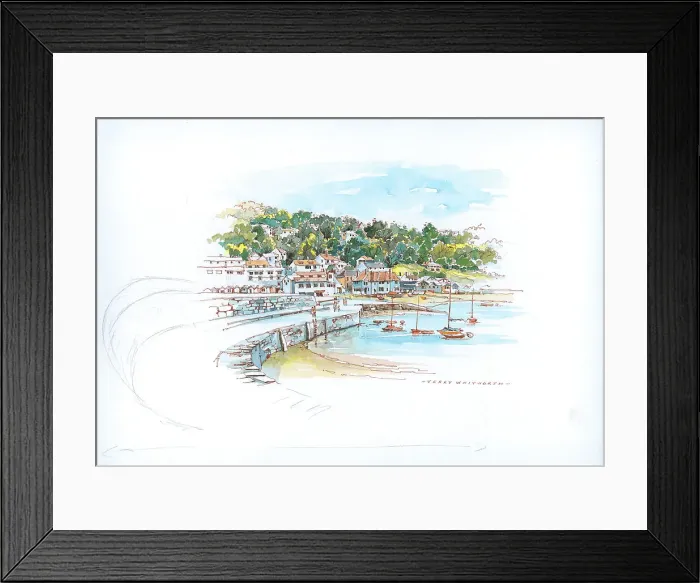 Framed Print : Lyme Regis, the harbour from the Cobb Framed Print : Lyme Regis, the harbour from the Cobb