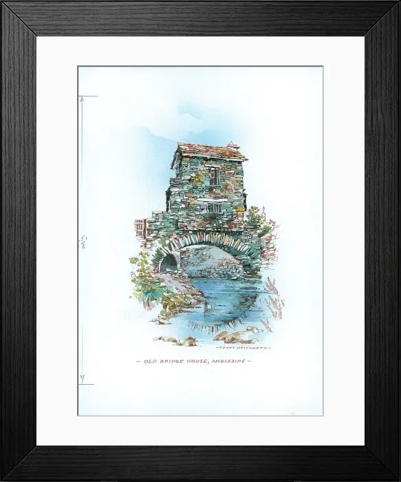 Framed Print : Old Bridge House, Ambleside, Lake District Framed Print : Old Bridge House, Ambleside, Lake District