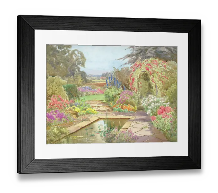 Framed Print : Garden Scene Framed Print : Garden Scene