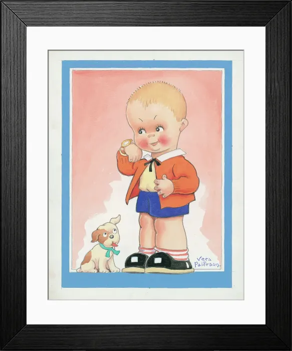 Framed Print : Children playing - domestic settings - humorous card Framed Print : Children playing - domestic settings - humorous card