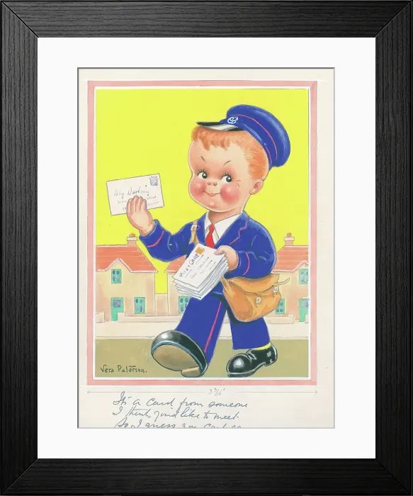 Framed Print : Children playing - domestic settings - humorous card Framed Print : Children playing - domestic settings - humorous card