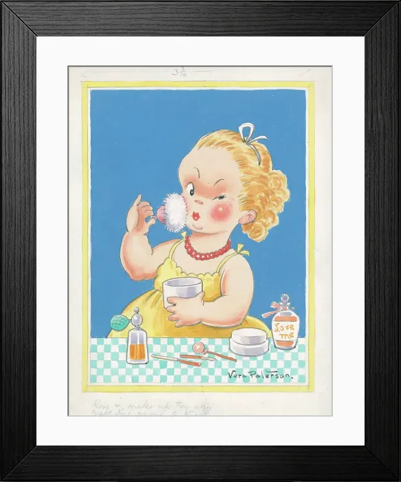 Framed Print : Children playing - domestic settings - humorous card Framed Print : Children playing - domestic settings - humorous card