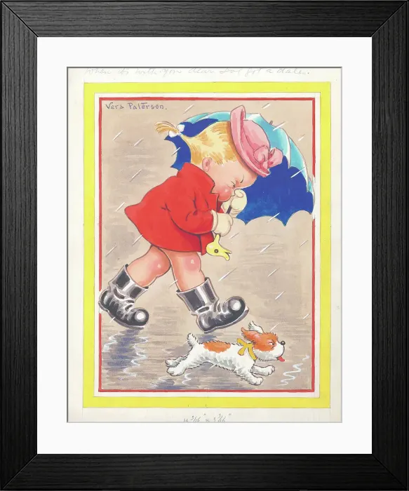 Framed Print : Children playing - domestic settings - humorous card Framed Print : Children playing - domestic settings - humorous card