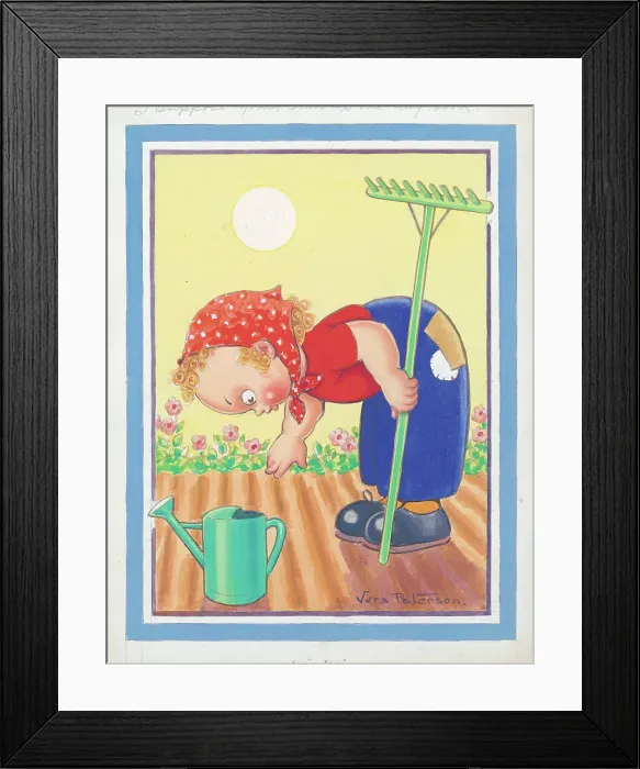 Framed Print : Children playing - domestic settings - humorous card Framed Print : Children playing - domestic settings - humorous card