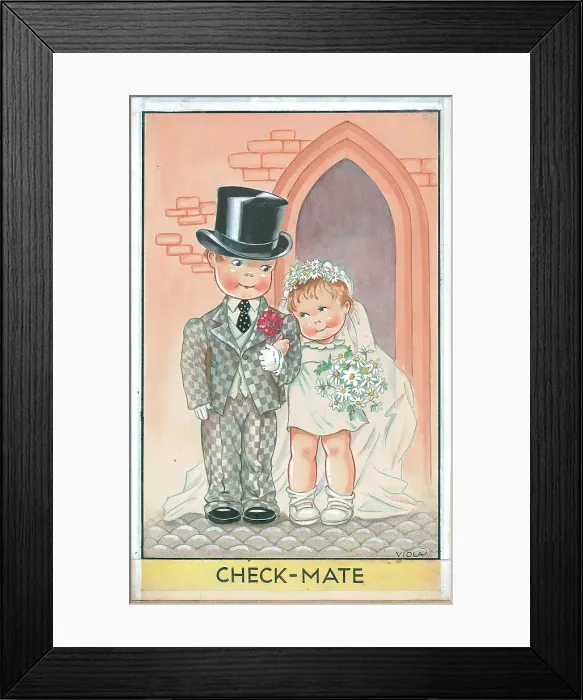 Framed Print : Children playing - domestic settings - humorous card Framed Print : Children playing - domestic settings - humorous card