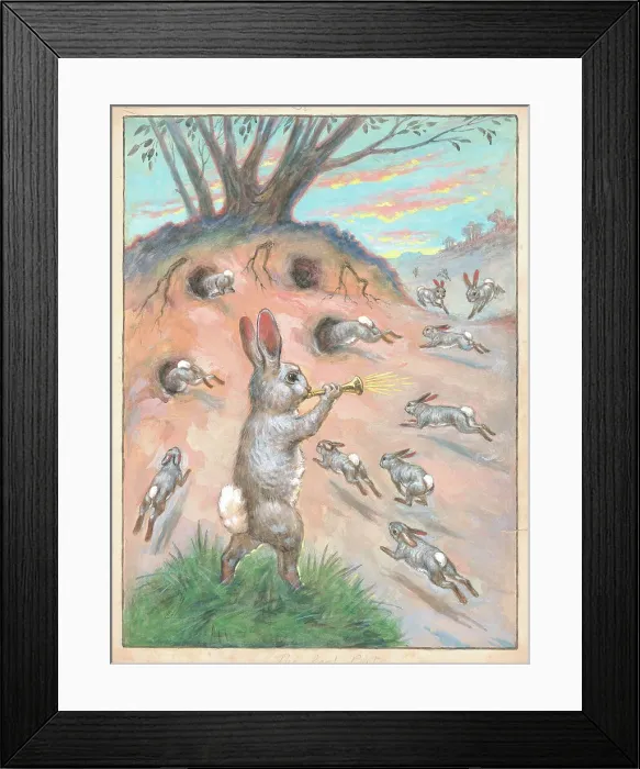 Framed Print : Bunnies returning to the warren Framed Print : Bunnies returning to the warren