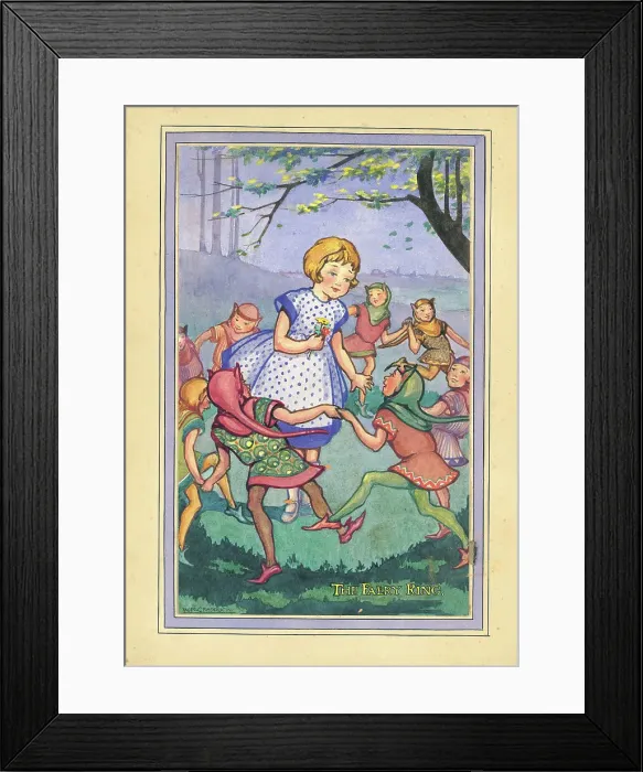 Framed Print : Mushroom Land - Fairies Framed Print : Mushroom Land - Fairies