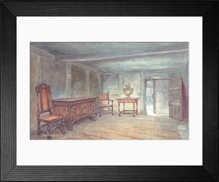Framed Print : Shakespeare's Birthplace the birth room Stratford-upon Framed Print : Shakespeare's Birthplace the birth room Stratford-upon