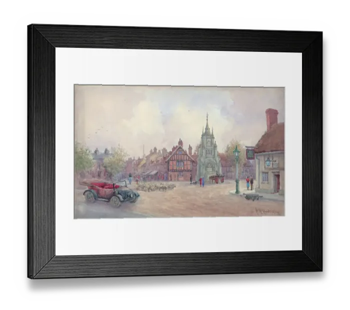 Framed Print : Rother Market, Stratford-upon-Avon (with American Fountain) Framed Print : Rother Market, Stratford-upon-Avon (with American Fountain)