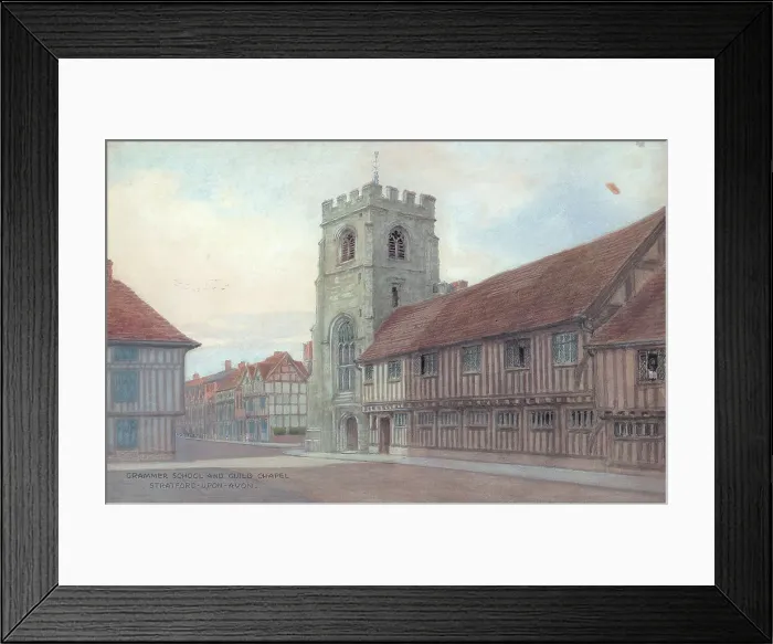 Framed Print : Grammar School and Guild Chapel, Stratford-upon-Avon Framed Print : Grammar School and Guild Chapel, Stratford-upon-Avon