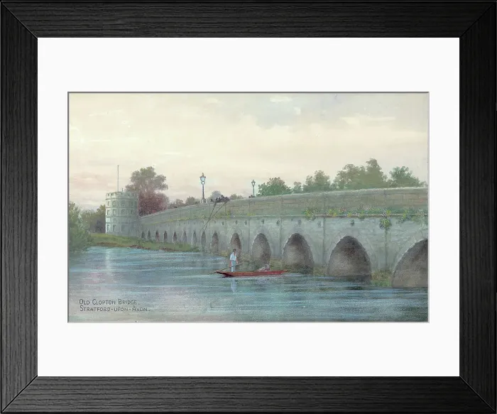 Framed Print : Old Clopton Bridge, Stratford-upon-Avon Framed Print : Old Clopton Bridge, Stratford-upon-Avon