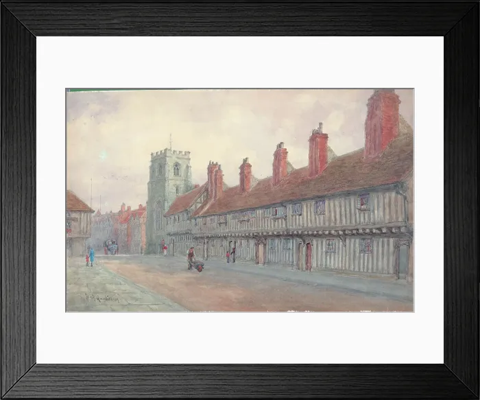 Framed Print : Grammar School and Guild Chapel, Stratford-upon-Avon Framed Print : Grammar School and Guild Chapel, Stratford-upon-Avon
