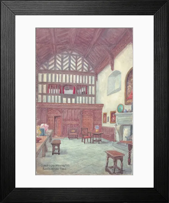 Framed Print : Compton Wynyates, banqueting hall Framed Print : Compton Wynyates, banqueting hall