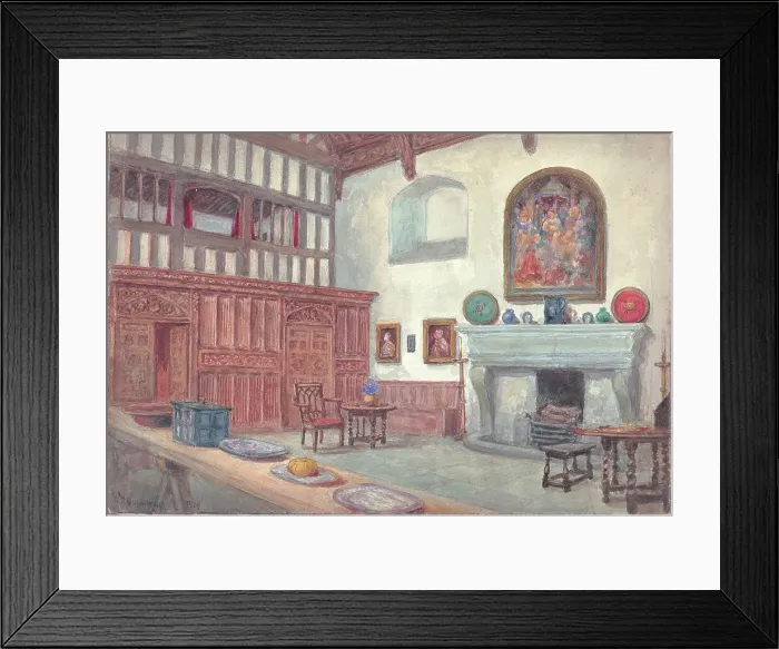 Framed Print : Compton Wynyates, banqueting hall Framed Print : Compton Wynyates, banqueting hall