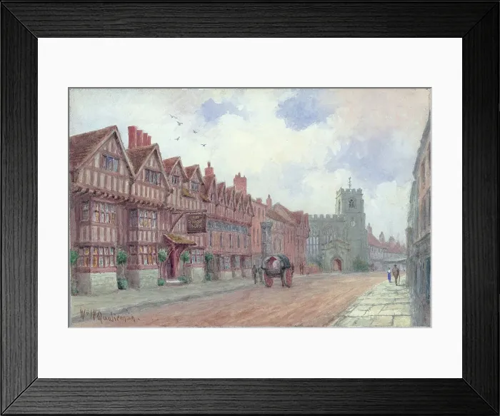 Framed Print : Chapel Street Stratford-upon-Avon Landscape scene Framed Print : Chapel Street Stratford-upon-Avon Landscape scene