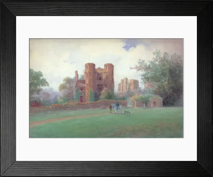 Framed Print : Kenilworth Castle Landscape scene England Watercolour Framed Print : Kenilworth Castle Landscape scene England Watercolour