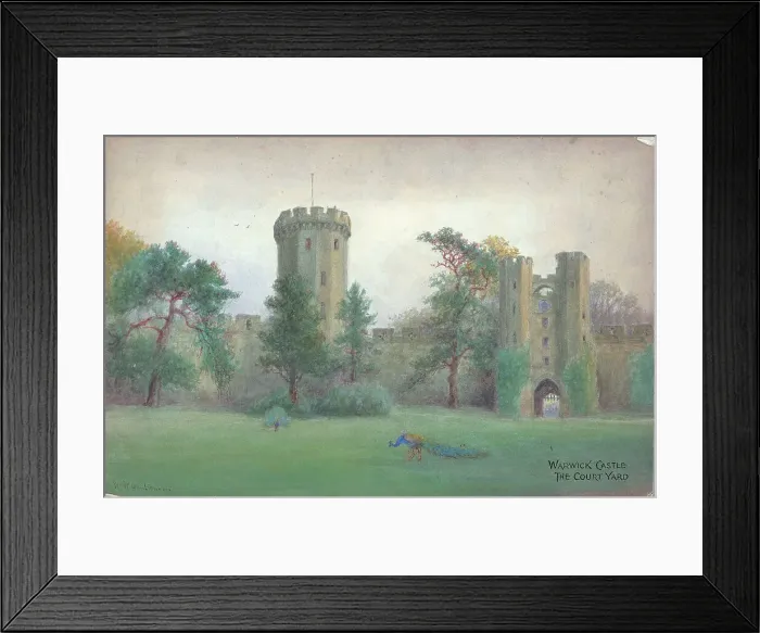 Framed Print : Warwick Castle, the court yard Framed Print : Warwick Castle, the court yard