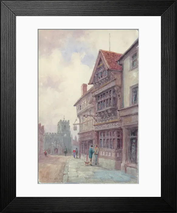 Framed Print : Street scene, Stratford-upon-Avon Framed Print : Street scene, Stratford-upon-Avon