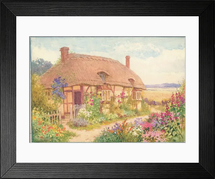 Framed Print : An old cottage at Welford-on-Avon, Warwickshire