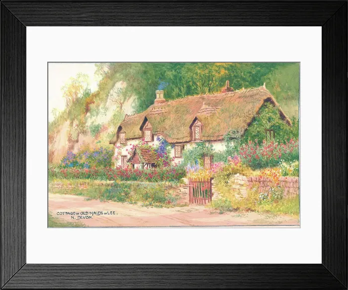 Framed Print : Cottage of Old Maids of Lee, North Devon Framed Print : Cottage of Old Maids of Lee, North Devon