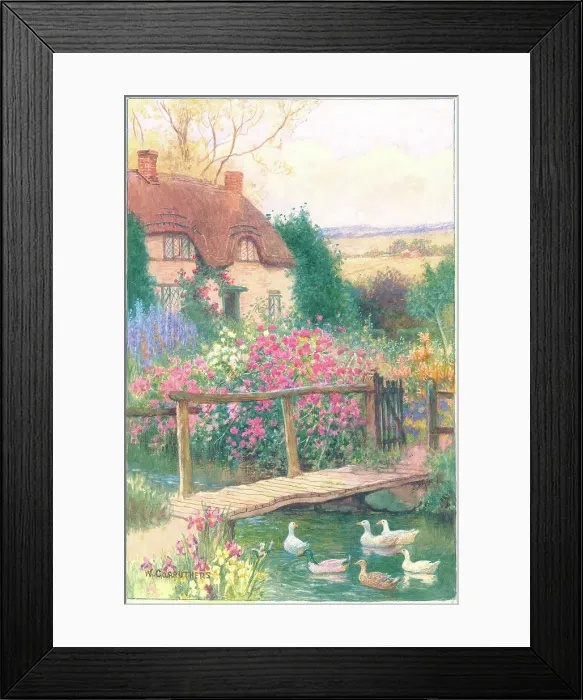 Framed Print : A cottage in the Lambourne Valley, near Lambourne Framed Print : A cottage in the Lambourne Valley, near Lambourne