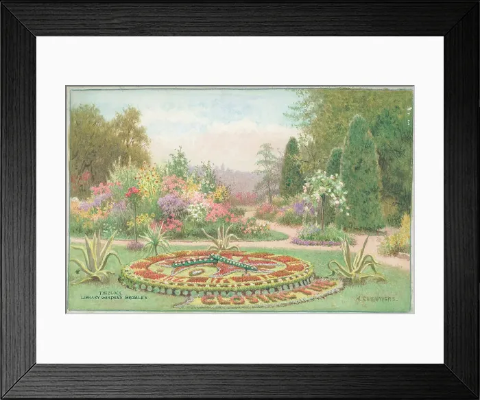 Framed Print : The Clock, Library Gardens Bromley, London Parks Framed Print : The Clock, Library Gardens Bromley, London Parks