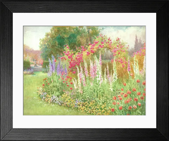 Framed Print : Garden Scene Framed Print : Garden Scene