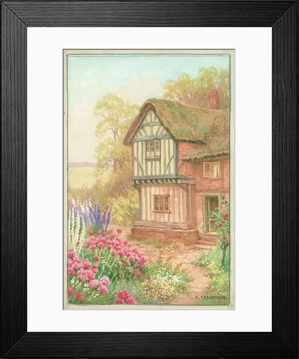 Framed Print : Old Cottage nr. Stratford-upon-Avon Framed Print : Old Cottage nr. Stratford-upon-Avon