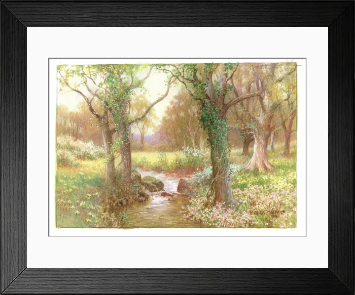 Framed Print : Woodland Stream in Springtime Framed Print : Woodland Stream in Springtime