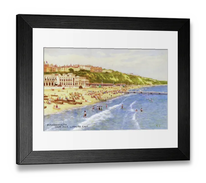 Framed Print : Bournemouth, Dorset - View from Pier, looking East Framed Print : Bournemouth, Dorset - View from Pier, looking East