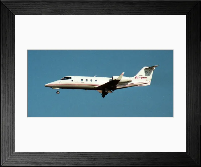 Framed Print : Learjet 55 SX-BNS Framed Print : Learjet 55 SX-BNS