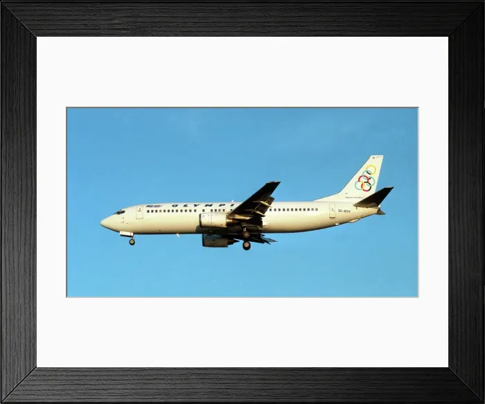 Framed Print : Boeing 737-4Q8 SX-BKH Framed Print : Boeing 737-4Q8 SX-BKH