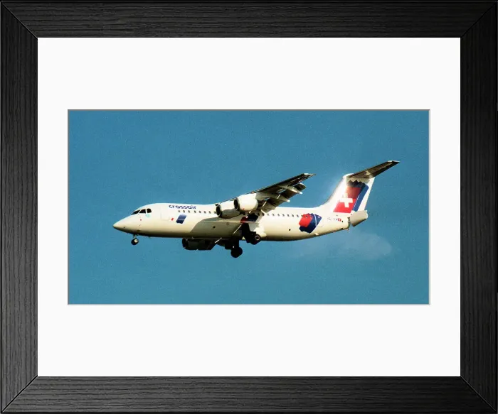 Framed Print : Avro RJ100 HB-IXM Framed Print : Avro RJ100 HB-IXM