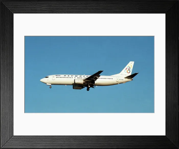 Framed Print : Boeing 737-4Q8 SX-BKM Framed Print : Boeing 737-4Q8 SX-BKM