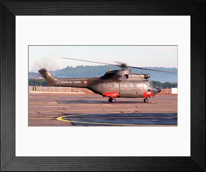 Framed Print : Aerospatiale SA. 330B Puma 1062 - AZE Framed Print : Aerospatiale SA. 330B Puma 1062 - AZE