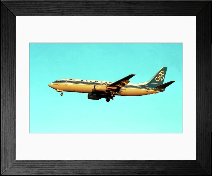 Framed Print : Boeing 737-484 SX-BKB Framed Print : Boeing 737-484 SX-BKB