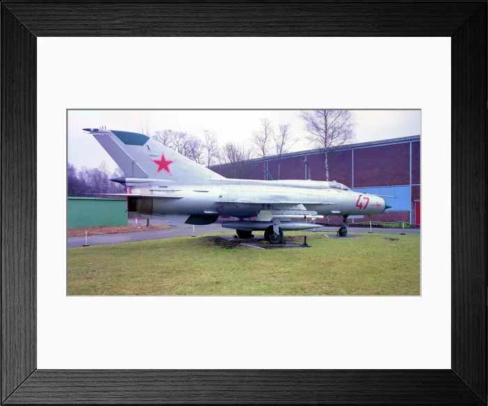 Framed Print : Mikoyan-Gurevich MiG-21PFM 47 Red Framed Print : Mikoyan-Gurevich MiG-21PFM 47 Red