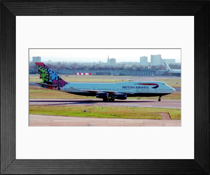 Framed Print : Boeing 747-436 G-BNLZ Framed Print : Boeing 747-436 G-BNLZ