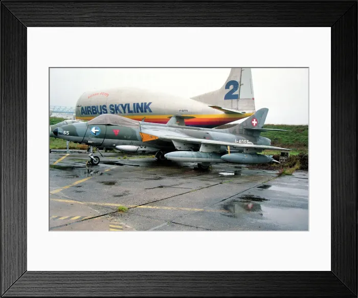 Framed Print : F+W - Hawker Hunter F. 58 J-4065 Framed Print : F+W - Hawker Hunter F. 58 J-4065