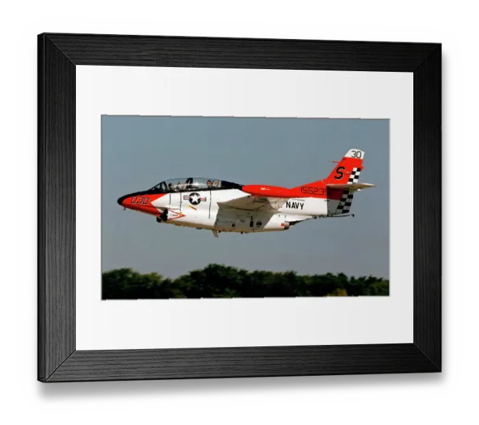 Framed Print : North American Rockwell T-2C Buckeye N27WS - 155239 Framed Print : North American Rockwell T-2C Buckeye N27WS - 155239