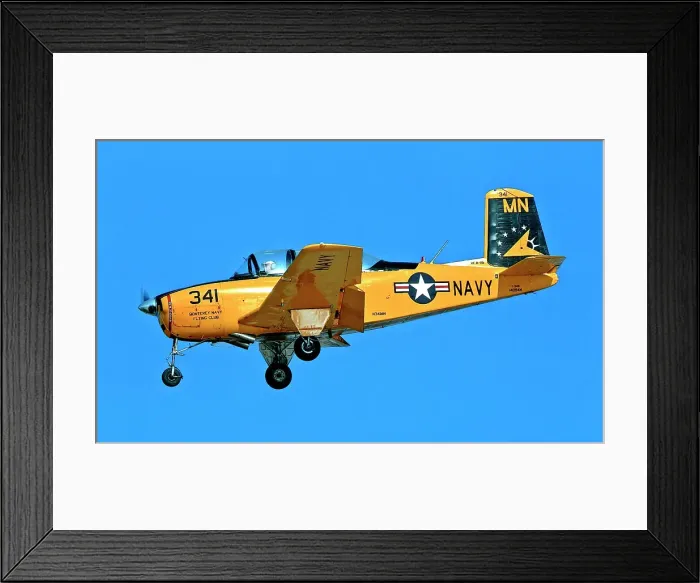 Framed Print : Beech T-34B Mentor N341MN - 140944 Framed Print : Beech T-34B Mentor N341MN - 140944