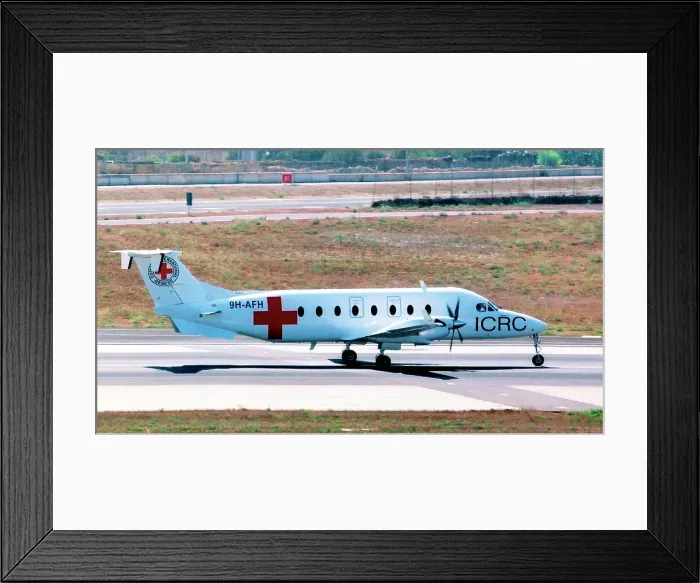Framed Print : Beech 1900D 9H-AFH Framed Print : Beech 1900D 9H-AFH
