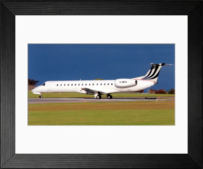 Framed Print : Embraer ERJ-145EU G-OWTN