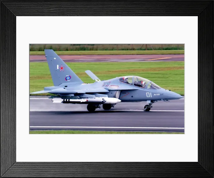 Framed Print : Yakovlev Yak-130D RA-43130 - 01 White Framed Print : Yakovlev Yak-130D RA-43130 - 01 White