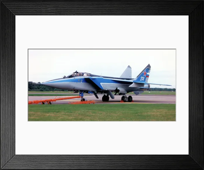 Framed Print : Mikoyan MiG-31B 374 White Framed Print : Mikoyan MiG-31B 374 White