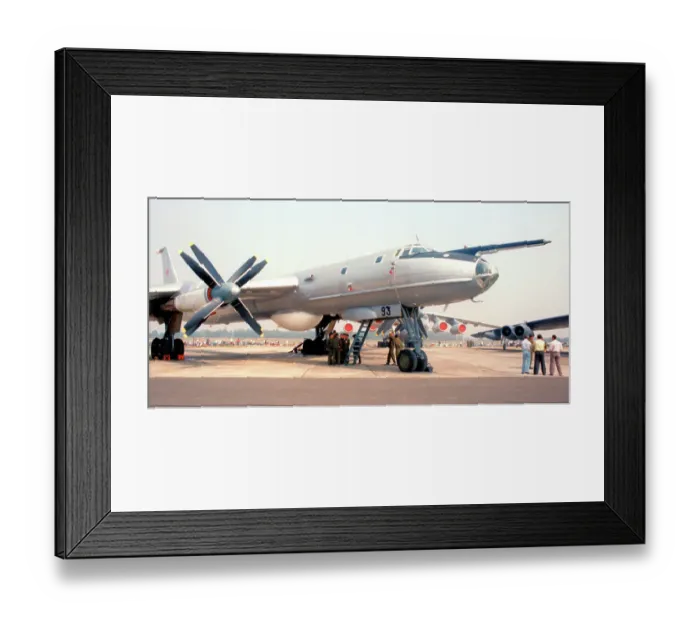 Framed Print : Tupolev Tu-142M 93 Black Framed Print : Tupolev Tu-142M 93 Black