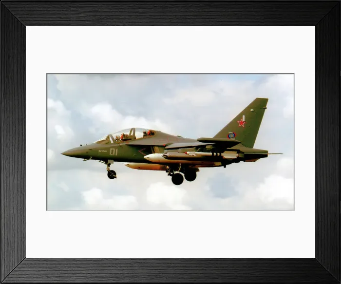 Framed Print : Yakovlev Yak-130D RA-43130 - 01 White Framed Print : Yakovlev Yak-130D RA-43130 - 01 White