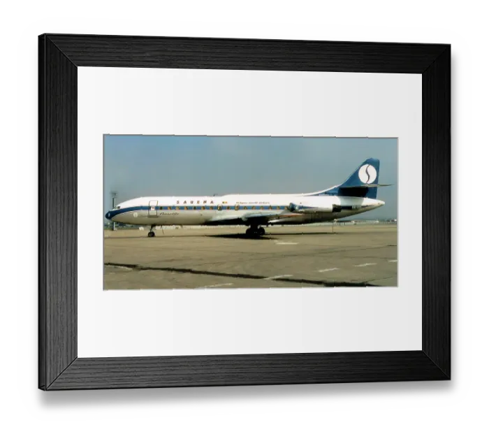 Framed Print : Sud SE-210 Caravelle VI-N OO-SRF Framed Print : Sud SE-210 Caravelle VI-N OO-SRF