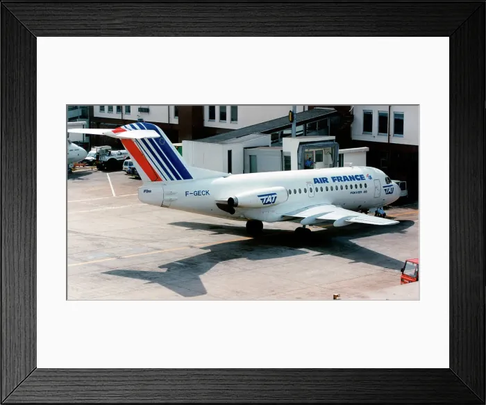 Framed Print : Fokker F-28-1000 F-GECK Framed Print : Fokker F-28-1000 F-GECK